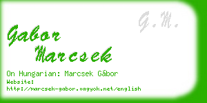 gabor marcsek business card