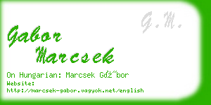 gabor marcsek business card